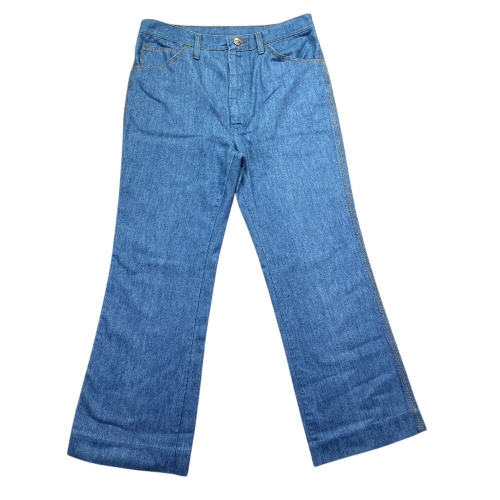 Wrangler Jeans Womens Flare Leg High‎ Waist Denim Blue Vintage Sz 34M Fits 31"